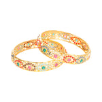 Load image into Gallery viewer, TRI COLOUR GEMSTONE BANGLES
