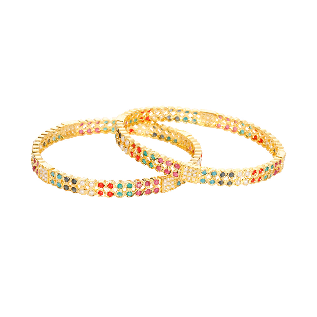 RUBY EMERALD BANGLE