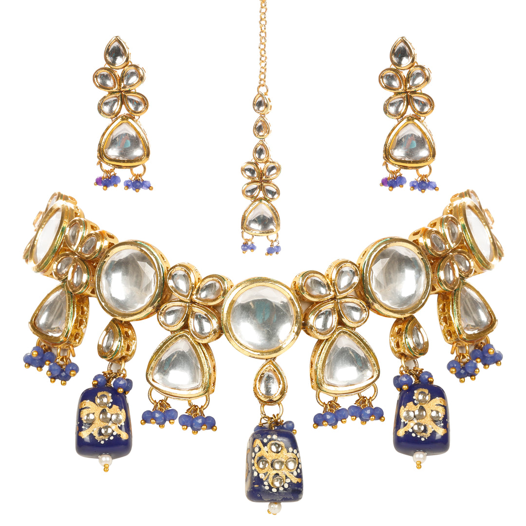MULTI SAPPHIRE KUNDAN CHOKER