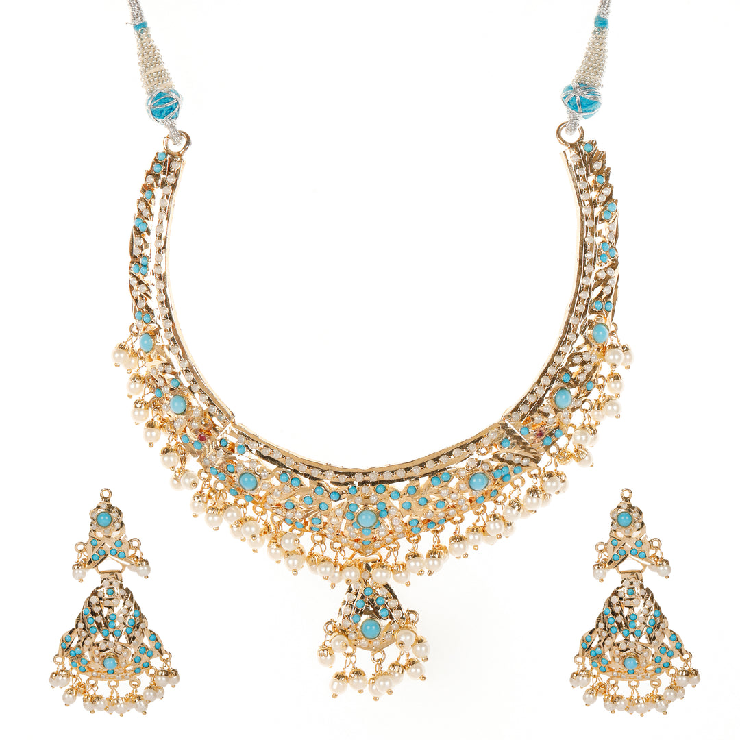 MAJESTIC TURQUOISE PEARL NECKLACE
