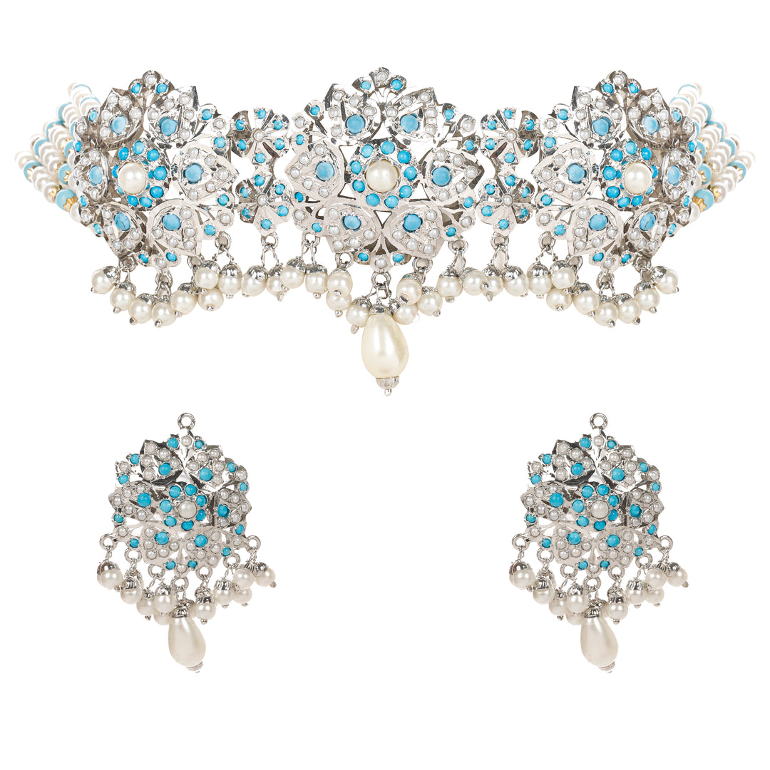TURQUOISE PEARL CHOKER