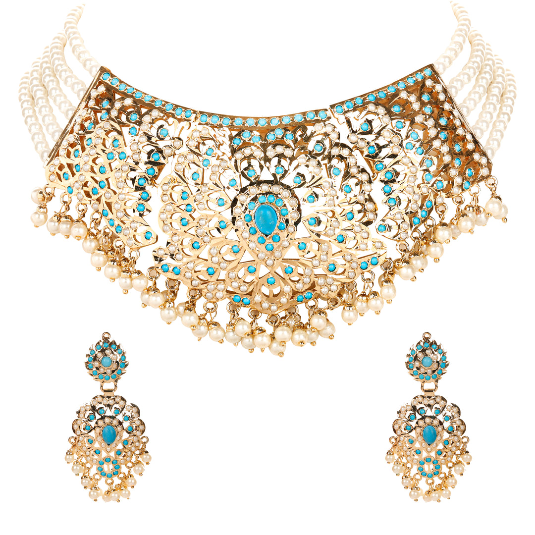 REGAL TURQUOISE PEARL SET
