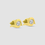 Load image into Gallery viewer, Serenity Curve Diamond Studs (Silver)
