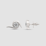 Load image into Gallery viewer, Serenity Curve Diamond Studs (Silver)
