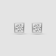 Illusion Princess Diamond Studs (White Gold)