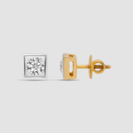 Load image into Gallery viewer, Illusion Princess Diamond Studs (Gold)

