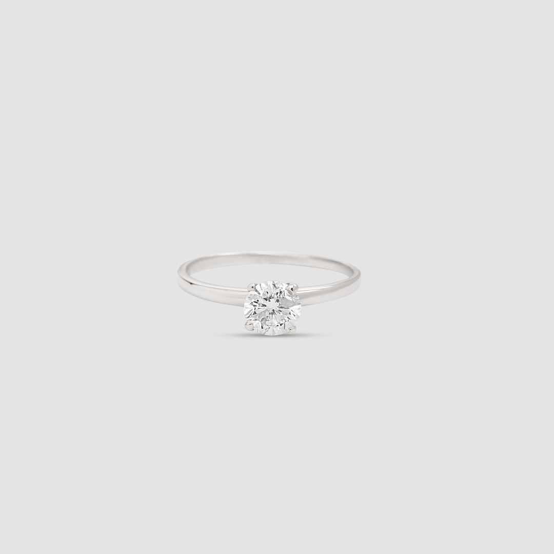 Timeless Radiance Solitaire Ring (F VVS2 / White Gold)