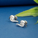 Load image into Gallery viewer, Serenity Curve Diamond Studs (Silver)
