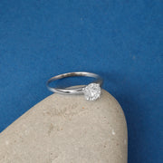 Timeless Radiance Solitaire Ring (G VVS1 / White Gold)