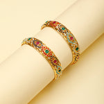 Load image into Gallery viewer, TRI COLOUR GEMSTONE BANGLES
