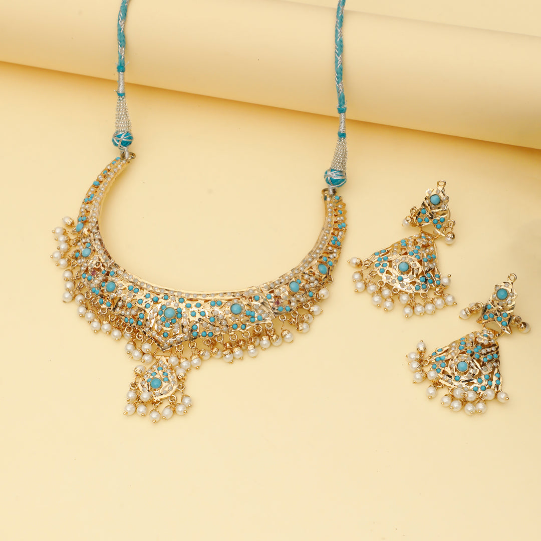 MAJESTIC TURQUOISE PEARL NECKLACE