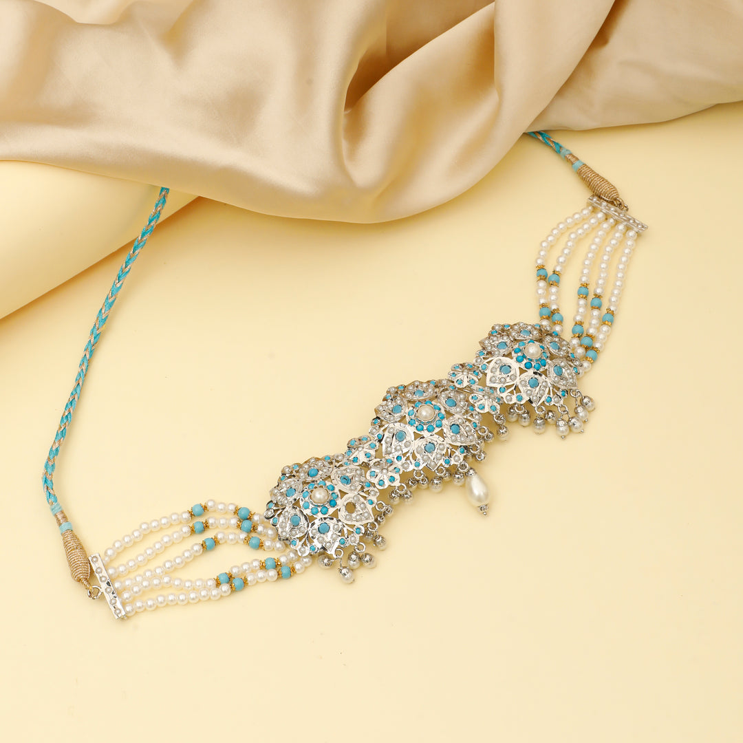 TURQUOISE PEARL CHOKER