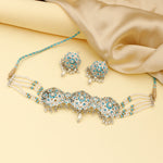 Load image into Gallery viewer, TURQUOISE PEARL CHOKER

