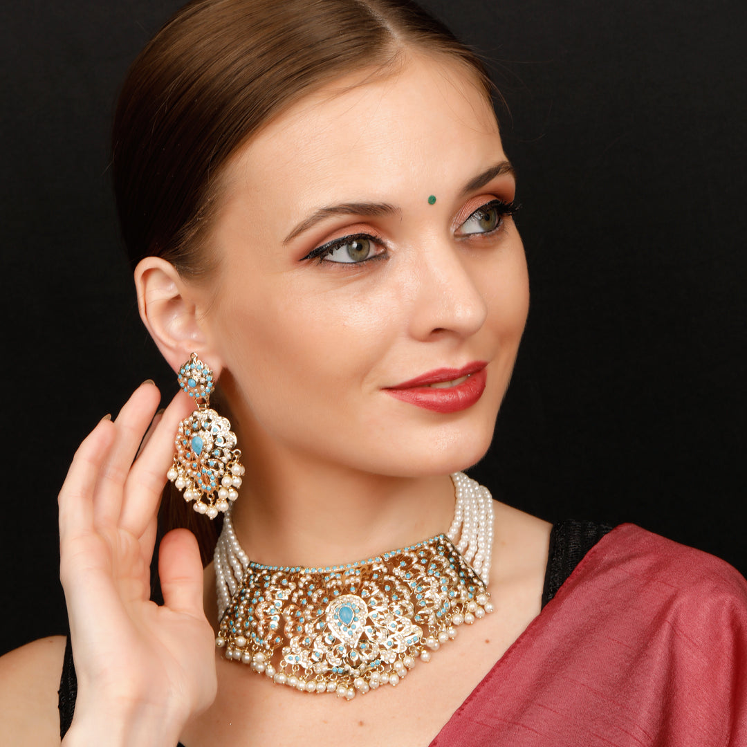 REGAL TURQUOISE PEARL SET