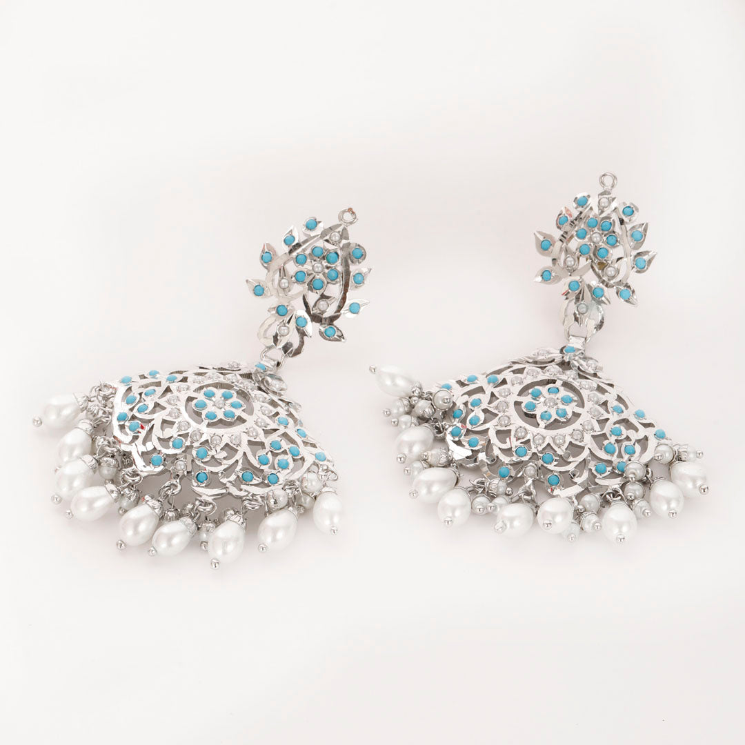 TURQUOISE PEARL DANGLERS