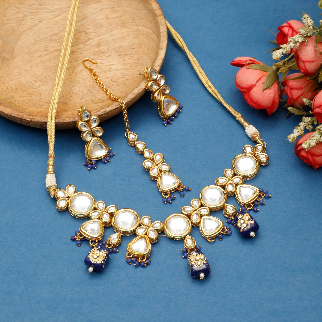 MULTI SAPPHIRE KUNDAN CHOKER