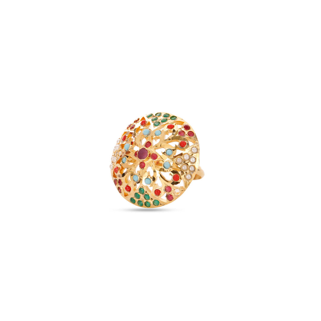 NAVRATTAN ENCRUSTED RING