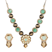 EMERALD OPEN POLKI SET