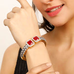 Load image into Gallery viewer, RUBY  POLKI BRACELET
