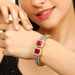 Load image into Gallery viewer, RUBY  POLKI BRACELET
