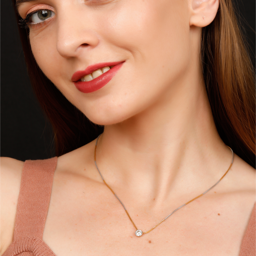 Graceful Sparkle Everyday Pendant  (Gold)
