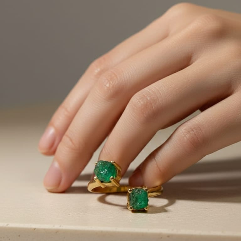 EMERALD DUO RING