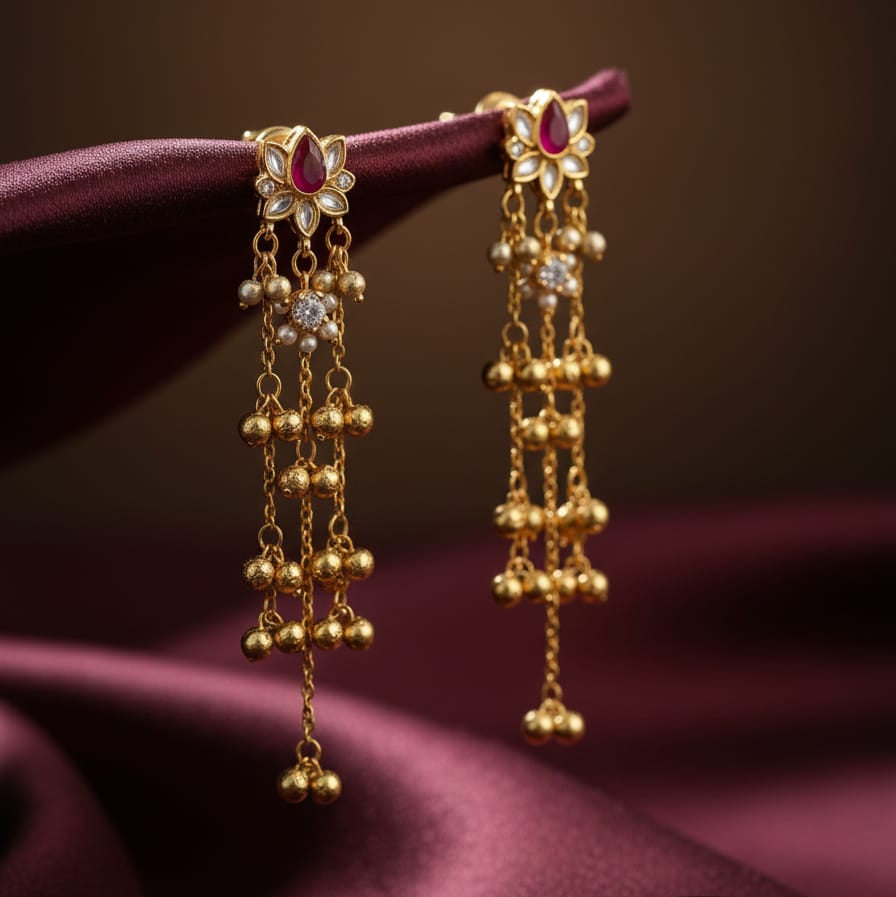 ANTIQUE DRAPE EARRINGS