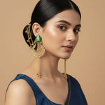 Load image into Gallery viewer, EMERALD DRAPE EARRINGS