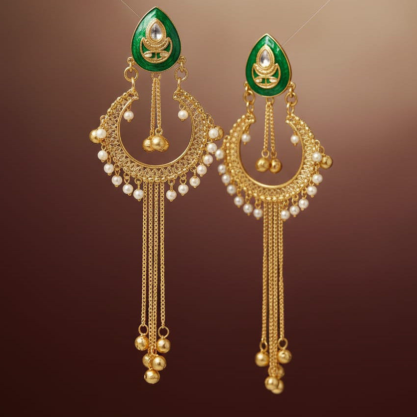 EMERALD DRAPE EARRINGS