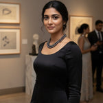 Load image into Gallery viewer, Obsidian Glow Pearl String