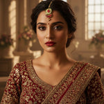 Load image into Gallery viewer, RED STONE JADAU MAANG TEEKA