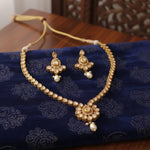 Load image into Gallery viewer, ANTIQUE GOLD PLATED JADAU PENDANT