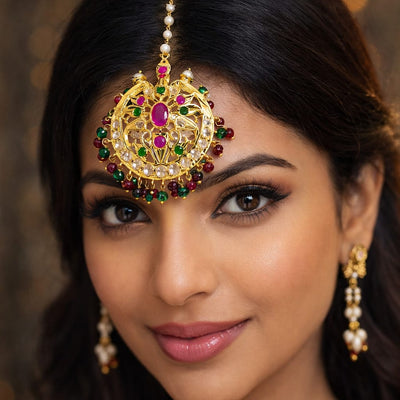 Shahi Gulbahar Jadau Teeka