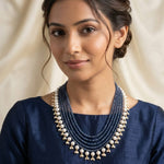 Load image into Gallery viewer, BLUE PEARL DROP NECKLACE