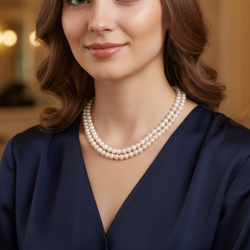 Graceful Ivory Pearl Neckpiece